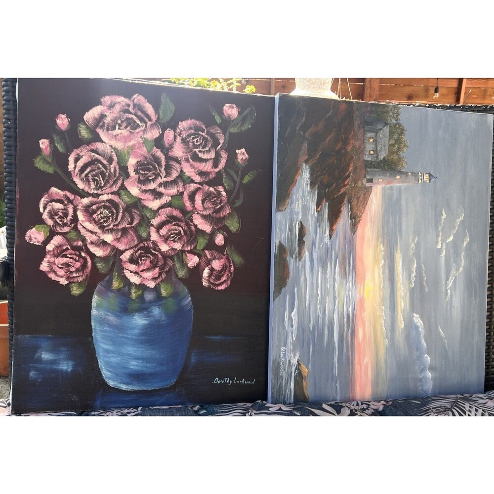 Set Of 2 Original sign Canvas Paintings